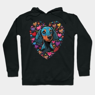 Dachshund Valentine Day Hoodie